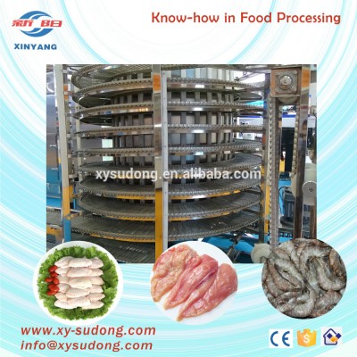 High capacity chicken, shrimp quick freezing machine